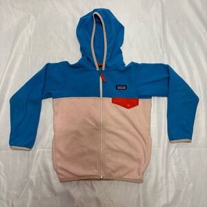 Patagonia Baby Micro D Snap-T Fleece Jacket Toddler 5T Pink Blue